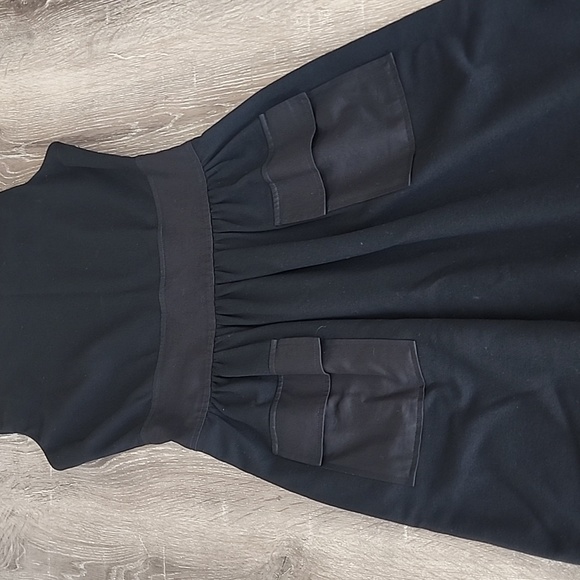 DVF Diane Von Furstenburg Zanne Ruched W/ Pockets Sheath Dress Black Size 6 - Picture 10 of 10